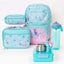 Astro Cat backpack lunch bag and matching pencil case teal bento box insulated food jar and water bottle | packing the kids school bag just got way more fun | Spixal