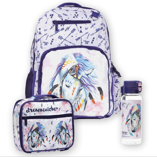 Spencil Matching School Bag Set Dreamcatcher Horse