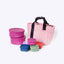 Commute Lunch Tote Daily System — insulated tote round bentos and mini snack boxes | Spixal