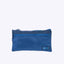 Matching blue kids pencil case with dual zip opening, front view | Axis bundle | Spixal