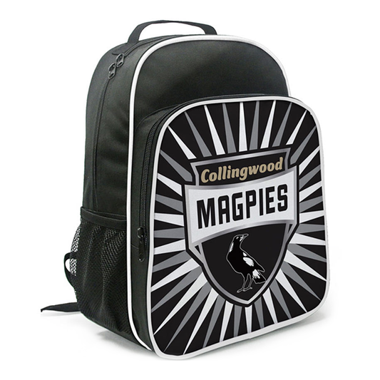 School Bag AFL Backpack Shield Collingwood Magpies