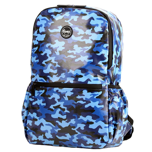 Alimasy Large Size Waterproof School Bag Blue Camo front