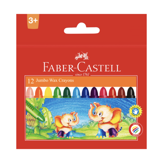 Faber Castell Wax Crayons Jumbo Pack 12