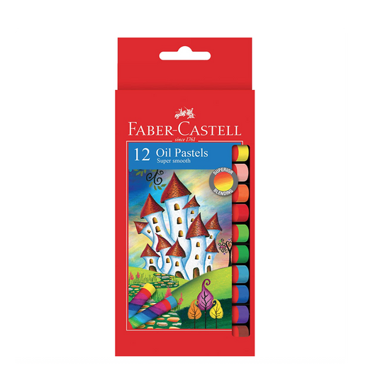 Faber Castell 12 Super Smooth Oil Pastels front