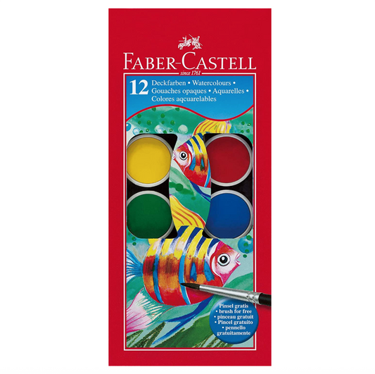 Faber Castell Classic School Watercolour Paint Set front