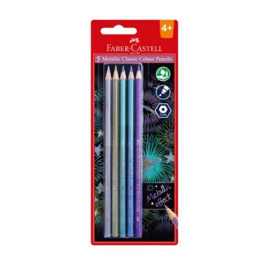 Faber Castell Coloured Pencils Classic Metallic Colour Pk5
