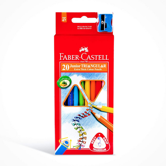 Faber Castell Coloured Pencils Junior Grip Colour Pk20 front set