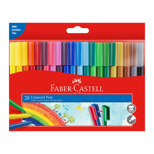 Faber Castell Connector Pens Coloured Wallet/20 front