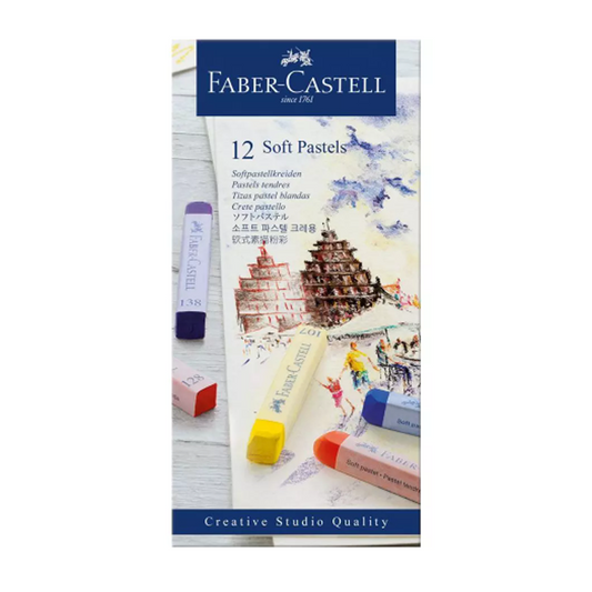 Faber Castell Gel Soft Pastels Watercolour, 12 Pack 
