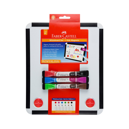 Faber Castell Whiteboard Set Magnetic Whiteboard, 3 Markers