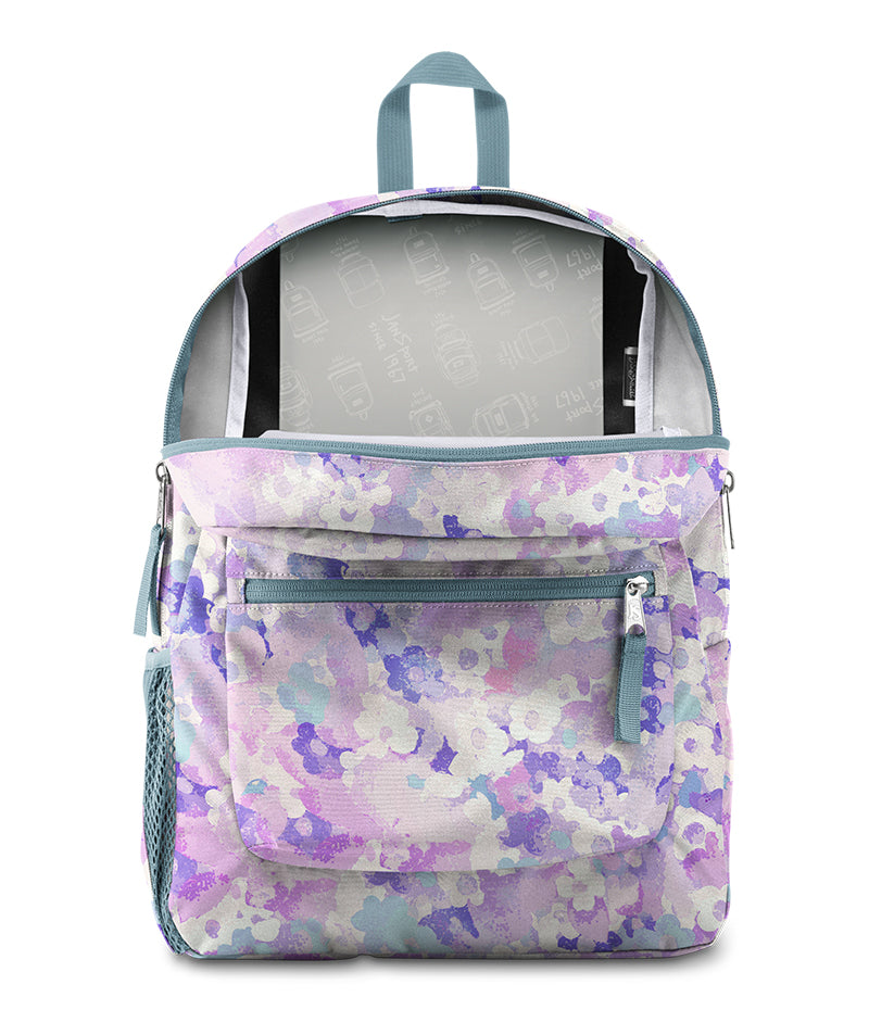 Jansport Cross Town Backpack Mystic Floral inside view