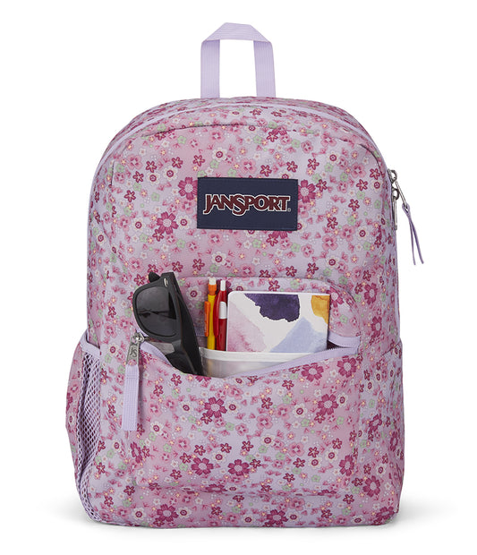 Jansport Cross Town Backpack Baby Blossom Pink front view