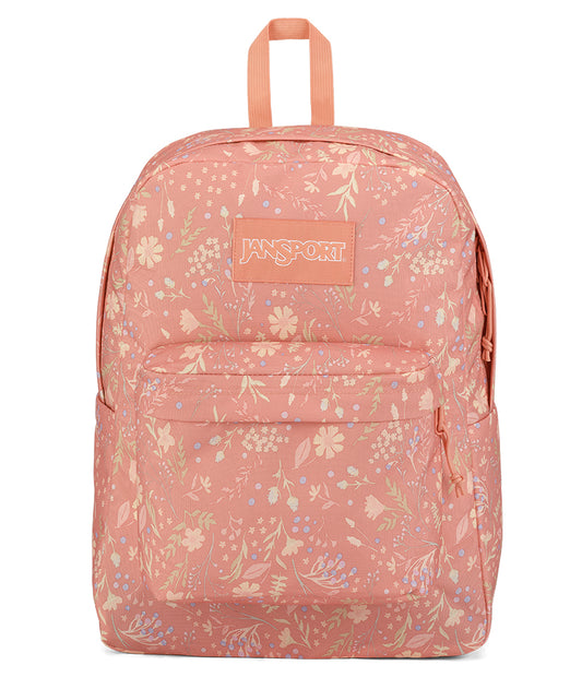 Jansport Superbreak Plus Backpack Dried Foliage Pink front view