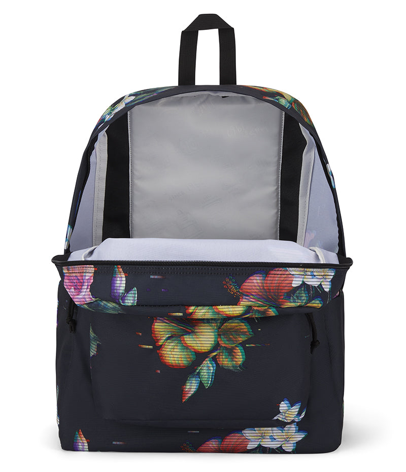 Jansport Superbreak Backpack Floral Glitch Black inside view