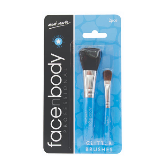 Mont Marte Face And Body Glitter Brushes 2 Pack - front view
