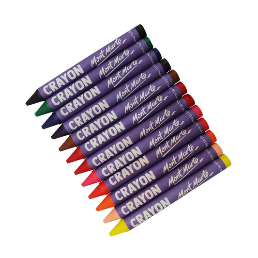Mont Marte Jumbo Crayons - comes with 12 fun colours