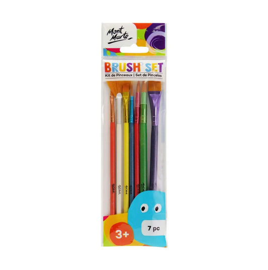 Mont Marte Brush Set Kids Brushes 7 Pack - front view