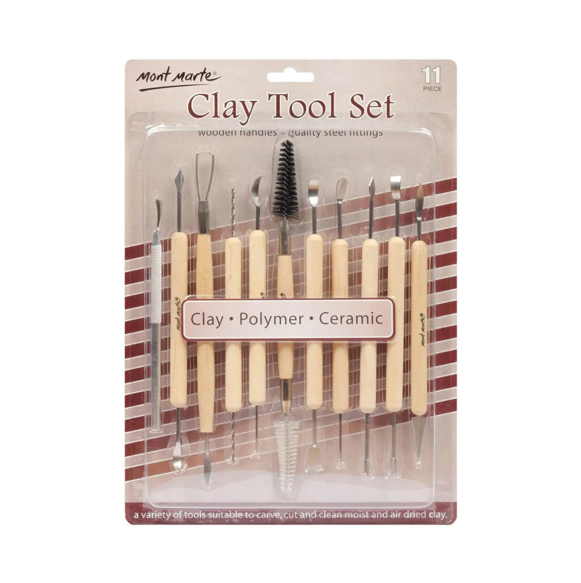 Mont Marte Clay Tool Set 11 Piece - front view