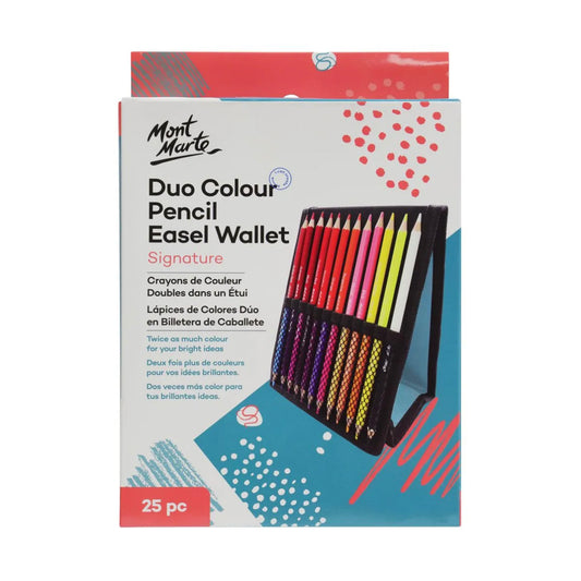 Mont Marte Sketching Duo Colour Pencil Easel Wallet - front view