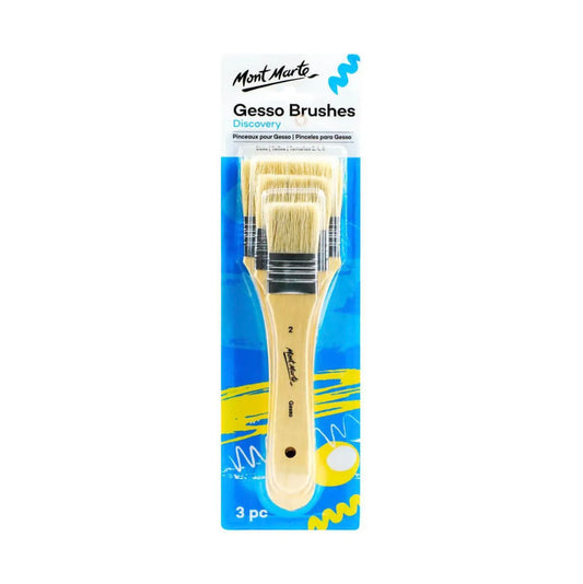 Mont Marte Gesso Brushes 3pc - front view