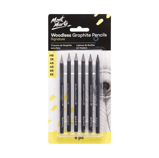 Mont Marte Woodless Graphite Sketching Pencils - front view