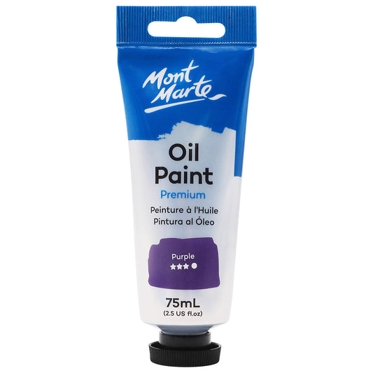 Mont Marte Premium Oil Paint 75ml - Purple - front view