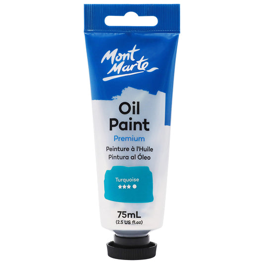 Mont Marte Premium Oil Paint 75ml - Turquoise - front view
