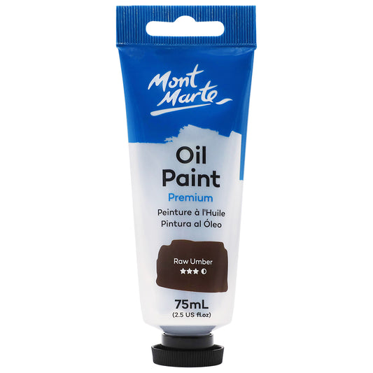 Mont Marte Premium Oil Paint 75ml - Raw Umber - front view