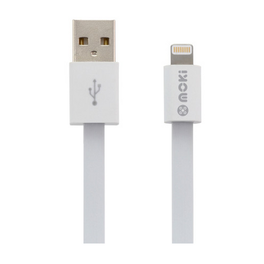 Moki Lightning To Usb Cable 90cm White syncharge to 90cm