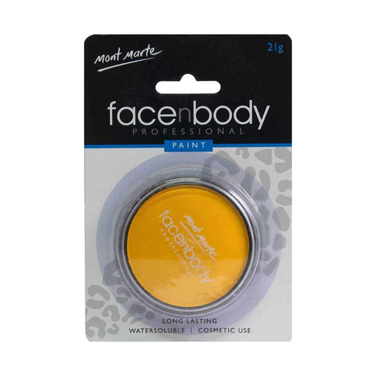 Mont Marte Face & Body Paint 21g Yellow - front view