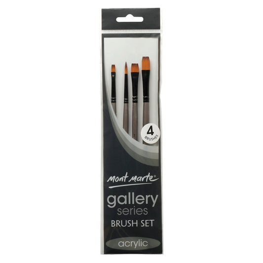 Mont Monte Brush Set Gallery Series Acrylic 4 Brushes - front view