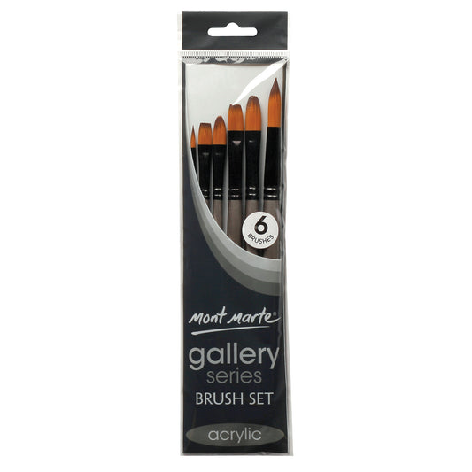 Mont Monte Brush Set Gallery Series Acrylic 6 Brushes - front view