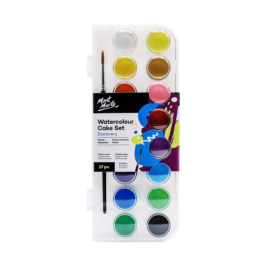 Mont Marte Watercolour Paint Discovery Cake Set - front view