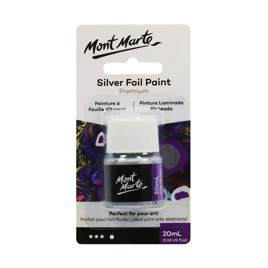 Mont Marte Silver Foil Paint - front view