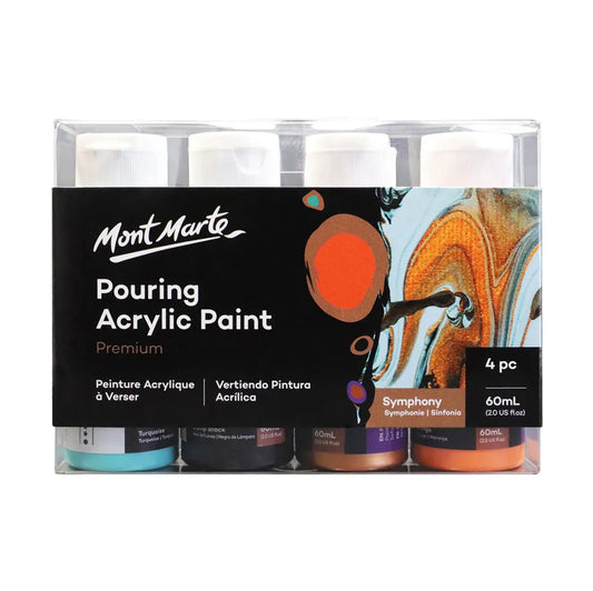 Mont Marte Pouring Paint 4pc 60ml - Symphony - front view