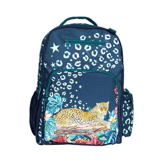 Spencil Big Kids School Bag Backpack Leopard Queen