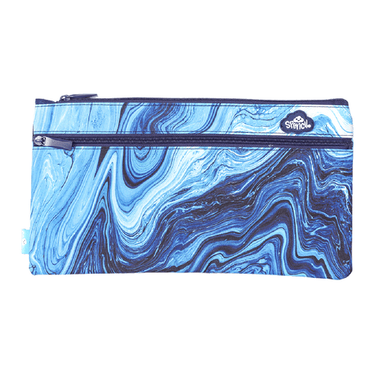 Spencil Twin Zip Pencil Case Ocean Marble