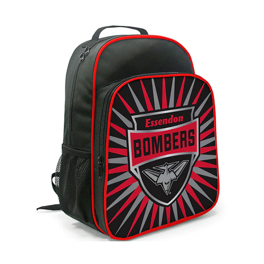 School Bag AFL Backpack Shield Essendon Bombers