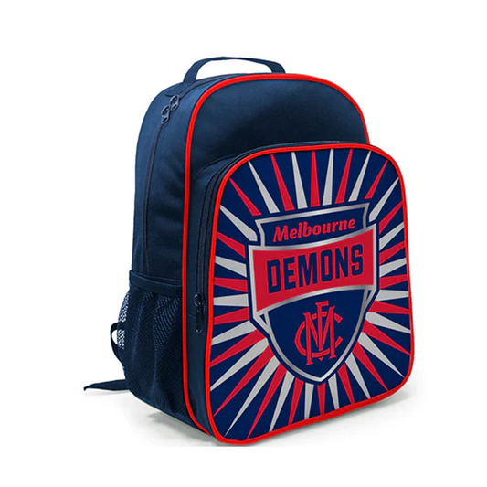 School Bag AFL Backpack Shield Melbourne Demons