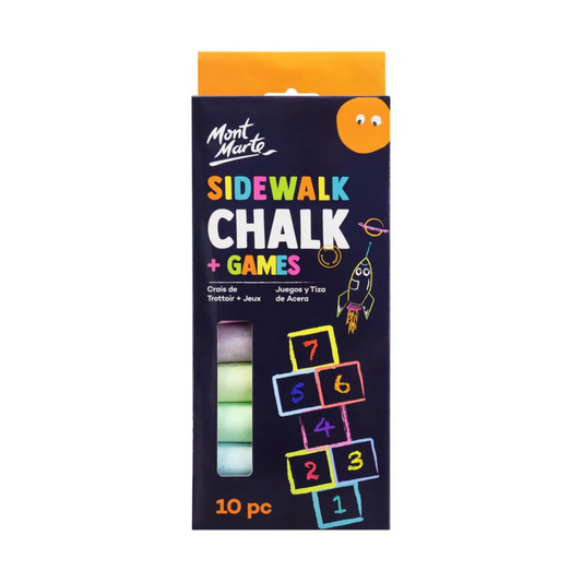 Mont Marte Sidewalk Chalk and Games 10pc - front view