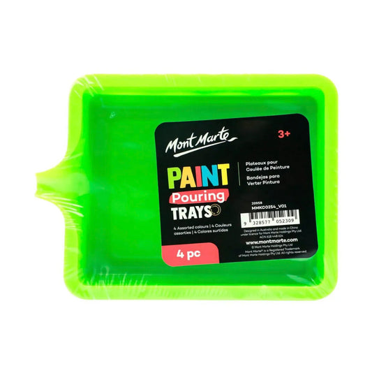 Mont Marte Paint Pouring Trays 4pc - front view