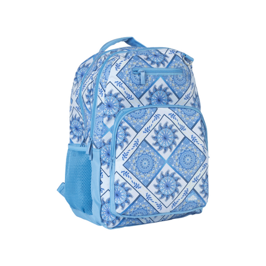 Spencil Big Kids School Bag Backpack Boho Blue