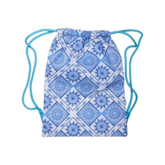 Spencil Drawstring Bag Boho Blue