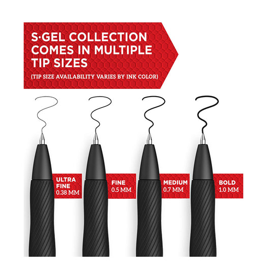 Sharpie Gel Pen Retractable 0.7mm  2x Black 1x Red 1x Blue