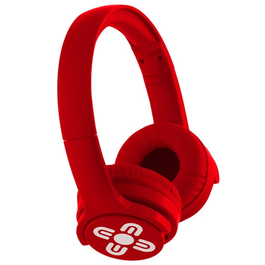 Moki Headphones Brites Bluetooth Red 3.5 mm input for playing from non Bluetooth devices