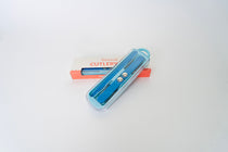 Kids Cutlery Set With Case For School Lunches Light Blue