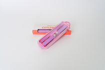 Kids Cutlery Set With Case For School Lunches Pink