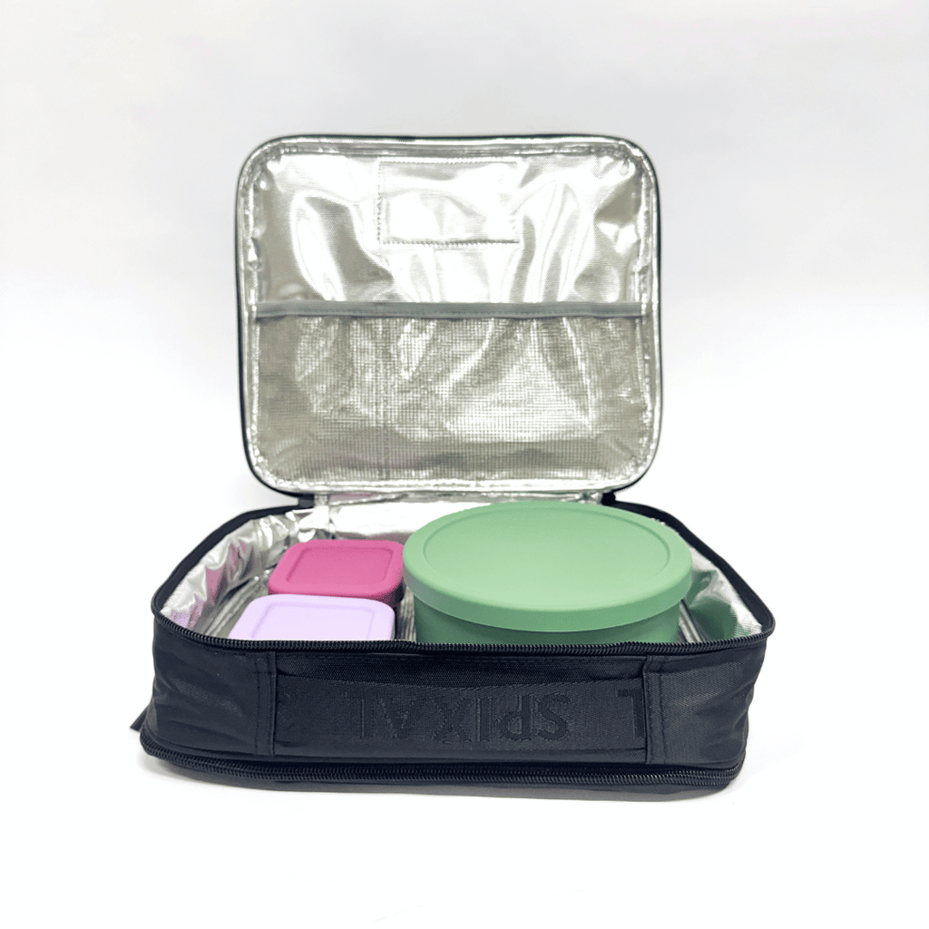 Commute Series Insulated Lunch Bag Black — side view | Spixal