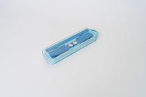 Kids Cutlery Set With Case For School Lunches Light Blue