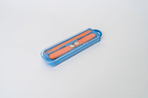 Kids Cutlery Set With Case For School Lunches Blue
